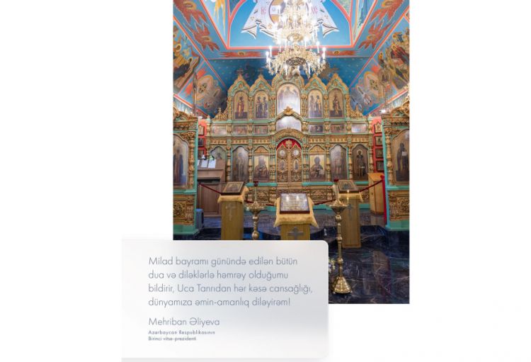 Birinci vitse-prezident Mehriban Əliyeva Milad bayramı ilə bağlı paylaşım edib