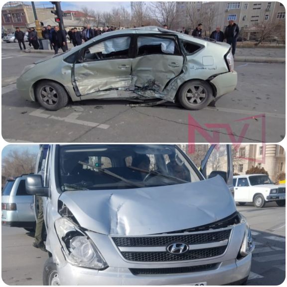 Naxçıvanda avtomobillər toqquşub, dörd nəfər xəsarət alıb