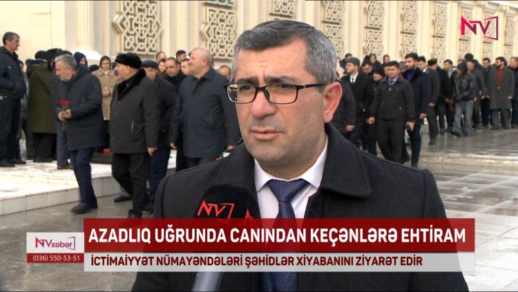 NAXÇIVANDA İCTİMAİYYƏT NÜMAYƏNDƏLƏRİ ŞƏHİDLƏR XİYABANINI ZİYARƏT EDİB<font color=red> - VİDEO</font>