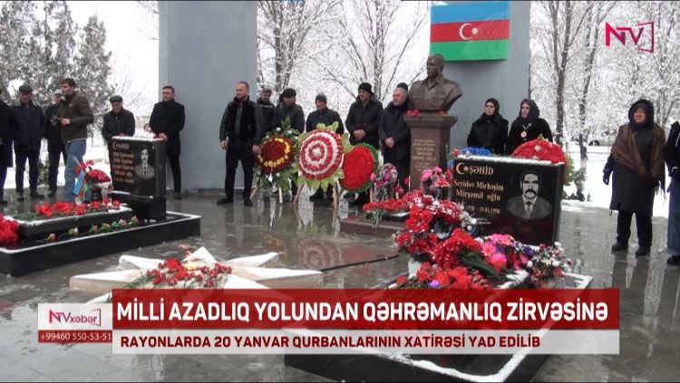 Muxtar Respublikanın rayonlarında 20 Yanvar şəhidlərinin xatirəsi ehtiramla yad edilib<font color=red> - VİDEO</font>
