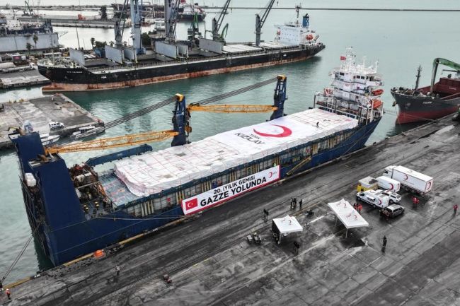 Türkiyə Qəzzaya 1400 tonluq növbəti humanitar yardım göndərib