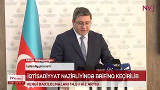 KAZIM HÜSEYNƏLİYEV: NAXÇIVANDA VERGİ DAXİLOLMALARI 14,9 FAİZ ARTIB<font color=red> - VİDEO</font>