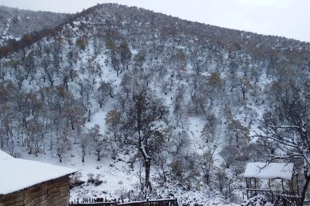 Azərbaycanda bəzi bölgələrə yağış, əksər ərazilərə isə qar yağıb