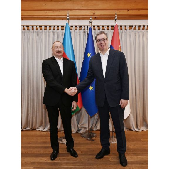 İlham Əliyev və Aleksandar Vuçiç qeyri-rəsmi səhər yeməyində iştirak ediblər<font color=red> - FOTOLAR</font>