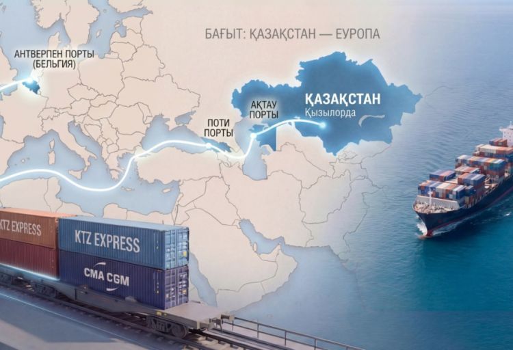 Qazaxıstan Orta Dəhliz vasitəsilə Belçikaya pilot ixrac daşımasını həyata keçirir