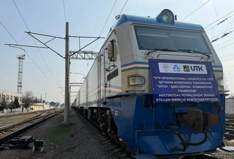 Çin - Qırğızıstan - Özbəkistan - Tacikistan dəhlizi ilə ilk yük qatarı yola salınıb