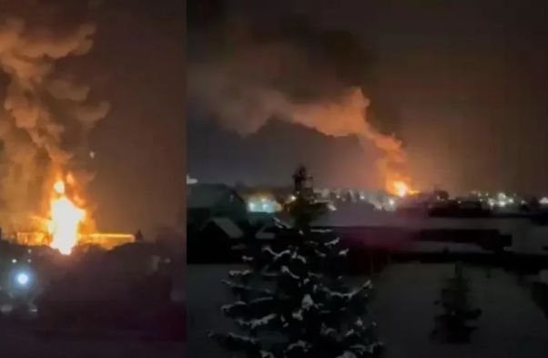 Ukrayna Rusiyanın neft bazasına zərbə endirib