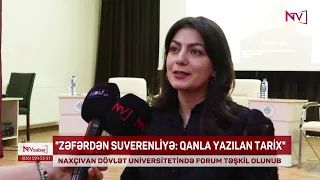 NDU - DA "ZƏFƏRDƏN SUVERENLİYƏ: QANLA YAZILAN TARİX" ADLI FORUM KEÇİRİLİB<font color=red> - VİDEO</font>