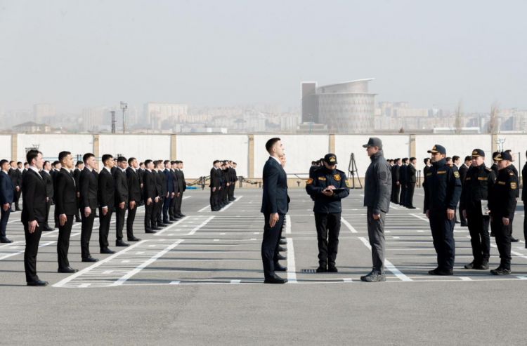 Polis orqanları və daxili qoşunlarda xidmət etmək istəyən gənclərin növbəti sıra baxışı olub<font color=red> - VİDEO</font>