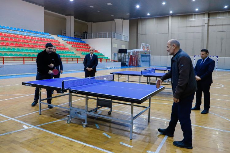 Naxçıvanda yeni stolüstü tennis avadanlıqlarına baxış keçirilib<font color=red> - FOTOLAR</font>