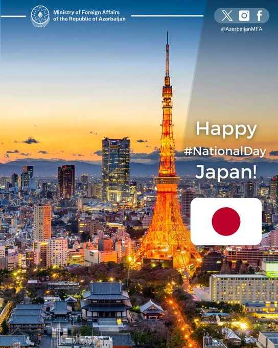 Azərbaycan XİN Yaponiyanı Milli Günü münasibətilə təbrik edib