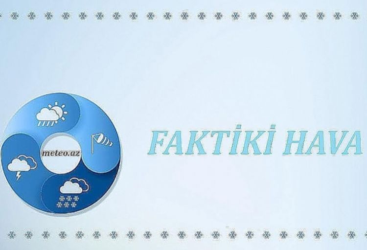 Bəzi yerlərdə yağış və qar yağır, duman müşahidə olunur<font color='red'> - FAKTİKİ HAVA</font>