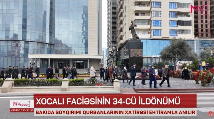 BAKIDA XOCALI SOYQIRIMI QURBANLARININ XATİRƏSİ EHTİRAMLA ANILIR<font color=red> - VİDEO</font>