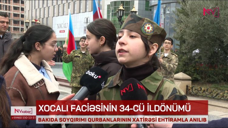 BAKIDA XOCALI SOYQIRIMI QURBANLARININ XATİRƏSİ EHTİRAMLA ANILIB<font color=red> - VİDEO</font>