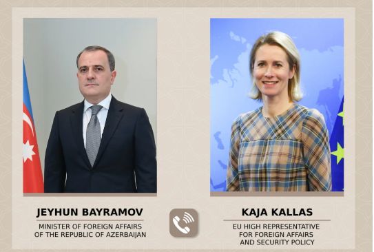 Ceyhun Bayramovla Kaya Kallas bölgədəki hərbi gərginliyi müzakirə edib