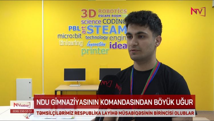 NDU nəzdində Gimnaziyanın komandası "Sabahın alimləri" müsabiqəsində I yerin qalibi olub<font color=red> - VİDEO</font>