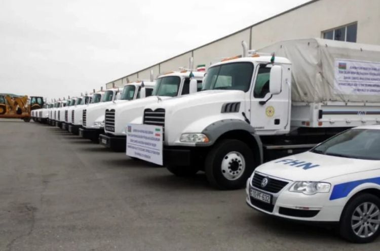 Azərbaycan Prezidentinin tapşırığına əsasən İrana humanitar yardım yola salınıb