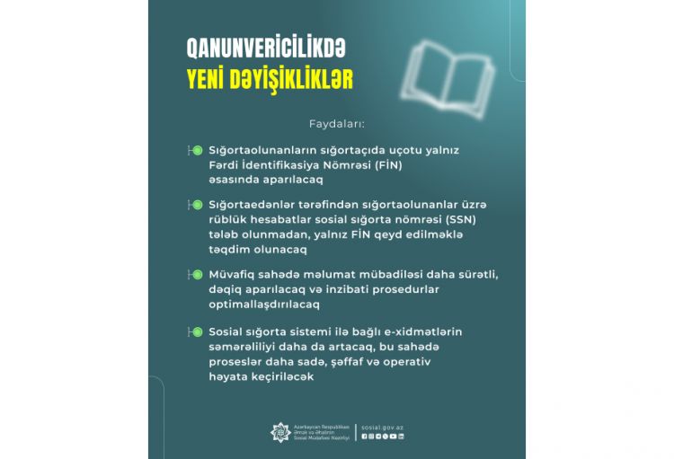 Sığortaolunanların sığortaçıda uçotu yalnız FİN ilə aparılacaq