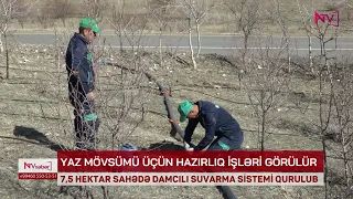 NAXÇIVANDA 7,5 HEKTAR SAHƏDƏ DAMCILI SUVARMA SİSTEMİ QURULUB<font color=red> - VİDEO</font>