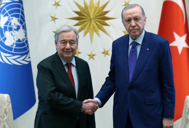 Türkiyə Prezidenti Ankarada BMT-nin Baş katibini qəbul edib