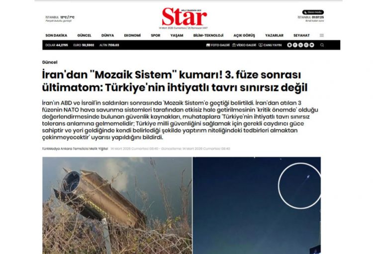 Media: İran ballistik raketlərinin Türkiyəyə buraxılması yerləri müəyyən edilib