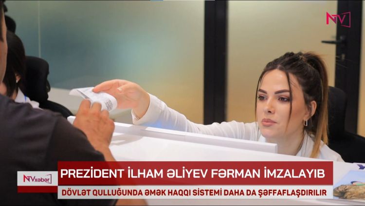 DÖVLƏT QULLUĞUNDA ƏMƏK HAQQI SİSTEMİ DAHA DA ŞƏFFAFLAŞDIRILIR<font color=red> - VİDEO</font>