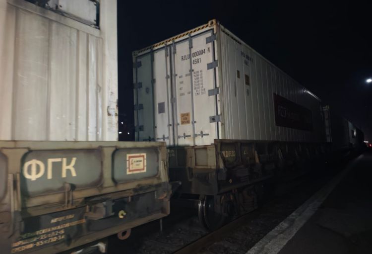 Rusiyanın İrana göndərdiyi humanitar yardım Astara stansiyasına çatıb