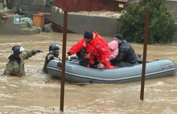 Dağıstanda güclü yağışlar nəticəsində yüzlərlə ev su altında qalıb
