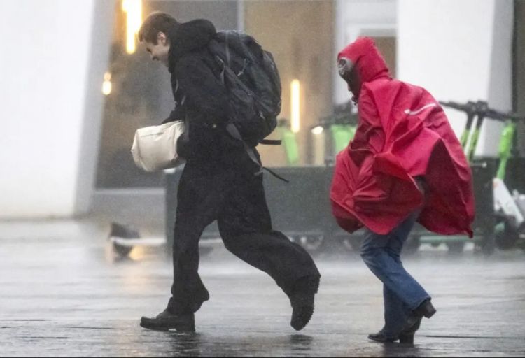 İsveçdə güclü fırtına: evlər işıqsız qalıb, qatarların hərəkəti dayanıb