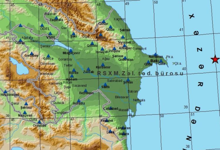 Xəzərdə zəlzələ olub