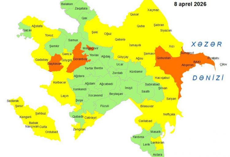 Küləkli hava şəraiti ilə bağlı sarı və narıncı xəbərdarlıq verilib