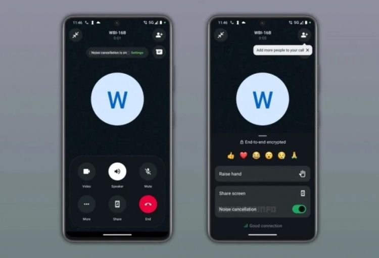 “WhatsApp”da səsli və videozənglər üçün səs-küyün azaldılması funksiyası əlavə olunacaq