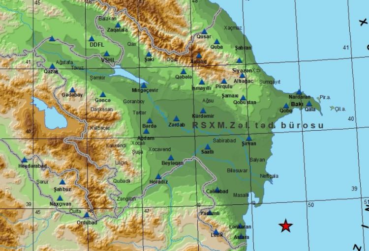 Xəzərdə zəlzələ olub