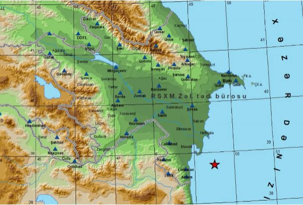 Xəzər dənizində növbəti dəfə zəlzələ baş verib <font color='red'> - YENİLƏNİB</font>