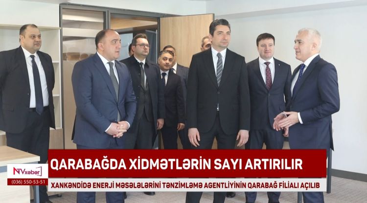Xankəndi şəhərində Enerji Məsələlərini Tənzimləmə Agentliyinin Qarabağ filialının açılışı olub<font color=red> - VİDEO</font>