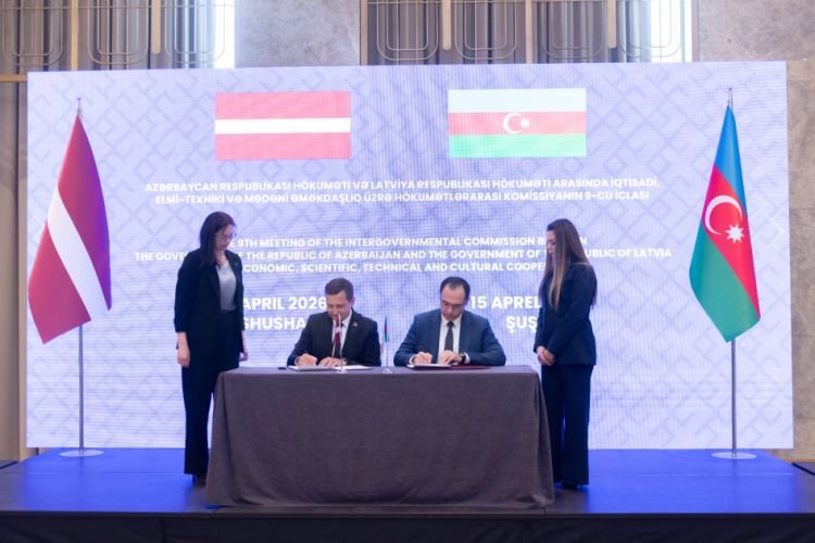 Azərbaycan-Latviya Birgə Hökumətlərarası Komissiyanın 9-cu iclasının protokolu təsdiqlənib<font color=red> - VİDEO</font>