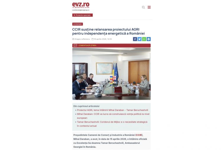 Azərbaycan-Gürcüstan-Rumıniya interkonnektoru yenidən diqqət mərkəzində