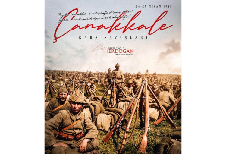 Türkiyə Prezidenti Çanaqqala qəhrəmanlarını yad edib