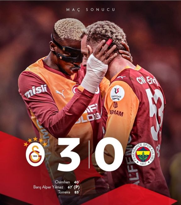 “Qalatasaray” öz meydanında “Fənərbaxça”nı məğlub edib