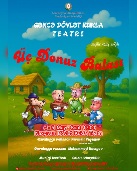 Gəncə Dövlət Kukla Teatrı Naxçıvanda qastrol səfərində olacaq