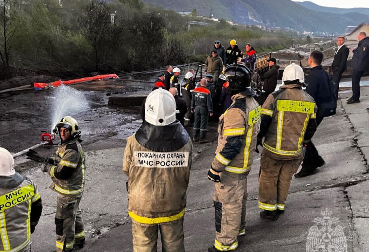 Tuapsedə yanğının nəticələri aradan qaldırılır