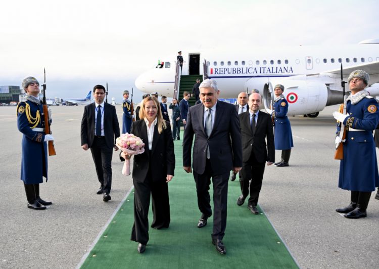 İtaliyanın Baş naziri Corcia Meloni Azərbaycana rəsmi səfərə gəlib<font color=red> - FOTOLAR</font>
