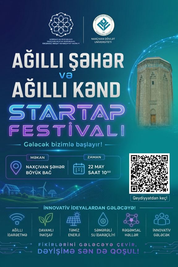 Naxçıvanda “Ağıllı şəhər və ağıllı kənd” startap festivalı keçiriləcək