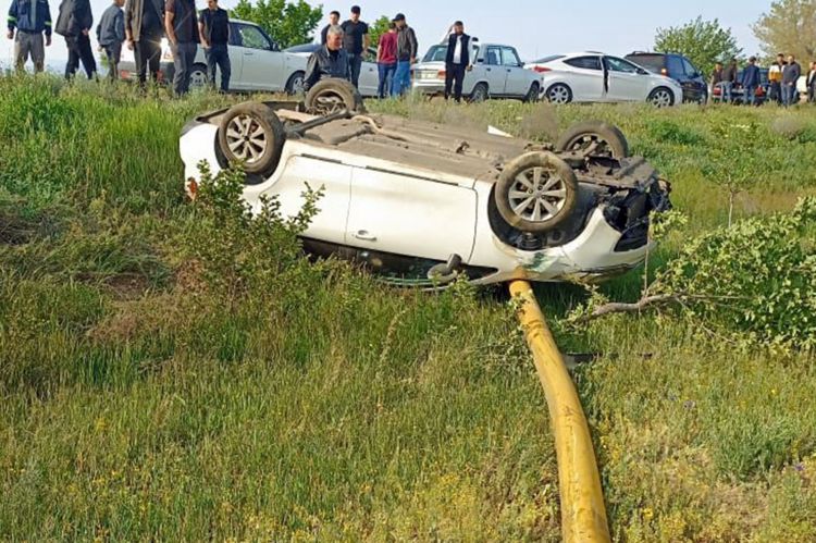 Sirab kəndində avtomobil qəzası nəticəsində qaz xətti zədələnib