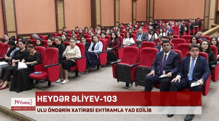 NDU-da Ulu Öndər Heydər Əliyevin xatirəsi ehtiramla anılıb<font color=red> - VİDEO</font>