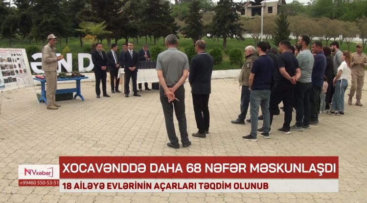 XOCAVƏNDDƏ DAHA 18 AİLƏYƏ EVLƏRİNİN AÇARLARI TƏQDİM OLUNUB<font color=red> - VİDEO</font>