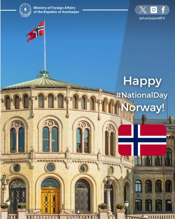 Azərbaycan Konstitusiya Günü münasibətilə Norveçi təbrik edib