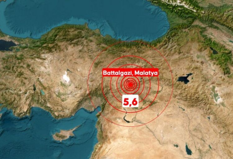 Türkiyənin Malatya vilayətində 5,6 bal gücündə zəlzələ olub