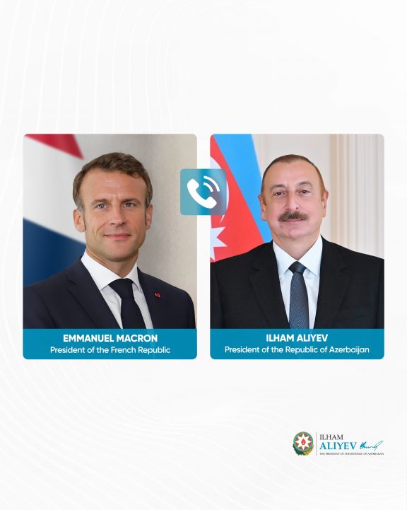 Emmanuel Makron İlham Əliyevə zəng edib