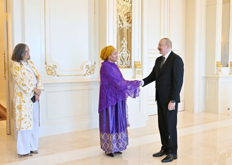 Prezident İlham Əliyev BMT Baş katibinin müavinini qəbul edib<font color=red> - FOTOLAR</font>